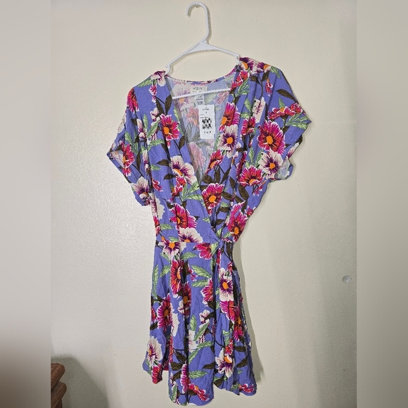 L*Space Purple Wrap Tie Front Sundress - Picture 2 of 6